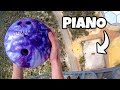 BOWLING BALL Vs. PIANO from 45m!