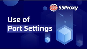 Use of port settings