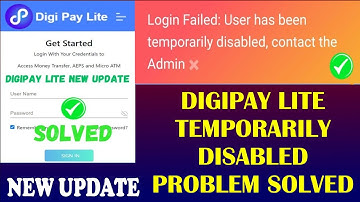 Digipay Lite Login problem | user has been temporarily disabled | Digipay lite #csc #cscin #digipay