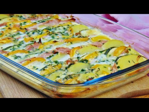 Zucchini Auflauf - schnelles leckeres Zucchini Rezept - Low Carb. 