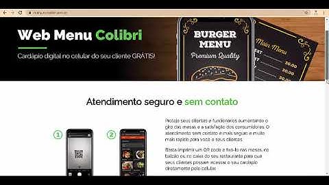 Web Meenu Colibri - Gratis . Construa o  seu