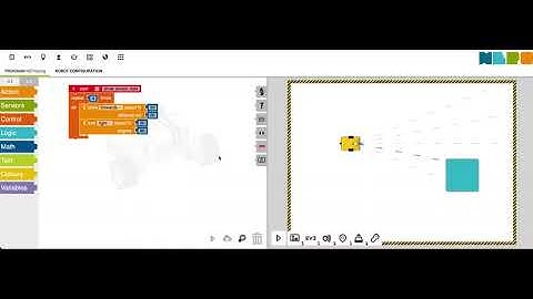 NEPO® - Drive Square using Repeat Loop with Open Roberta Simulator