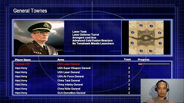 Cnc Generals Zero Hour - Laser General vs 7 HARD ARMY!!!