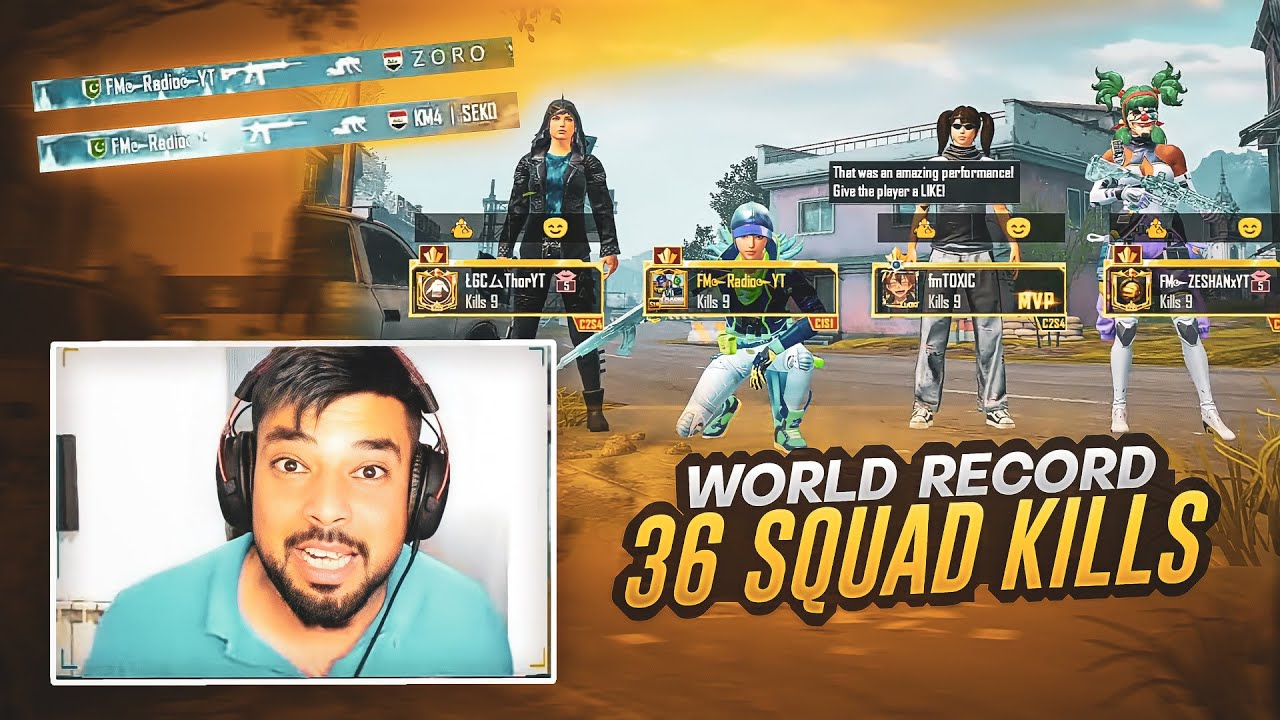 WORLD RECORD ! 36 Squad Kills In PUBG Mobile 😱 - YouTube