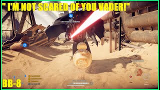 Star Wars Battlefront 2 - BB-8 COMES IN CLUTCH! Kills Vader and their entire team NO PROBLEM! 🤣