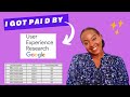 I got paid by google user experience research program i tried it make money online