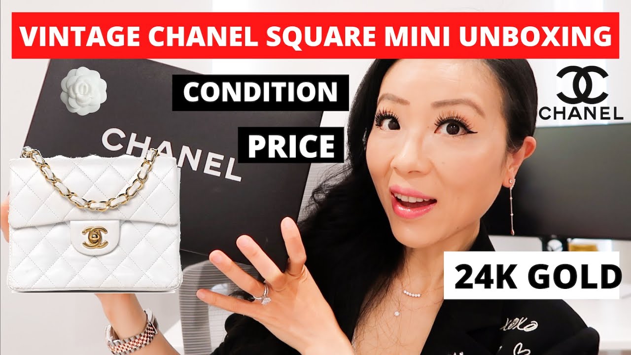 CHANEL SQUARE MINI UNBOXING  Vintage Chanel square mini unboxing