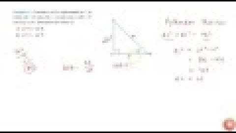 Consider `DeltaACB` , right-angled at C, in which `AB =29` units, `BC =21` units and `/_ABC=thet...
