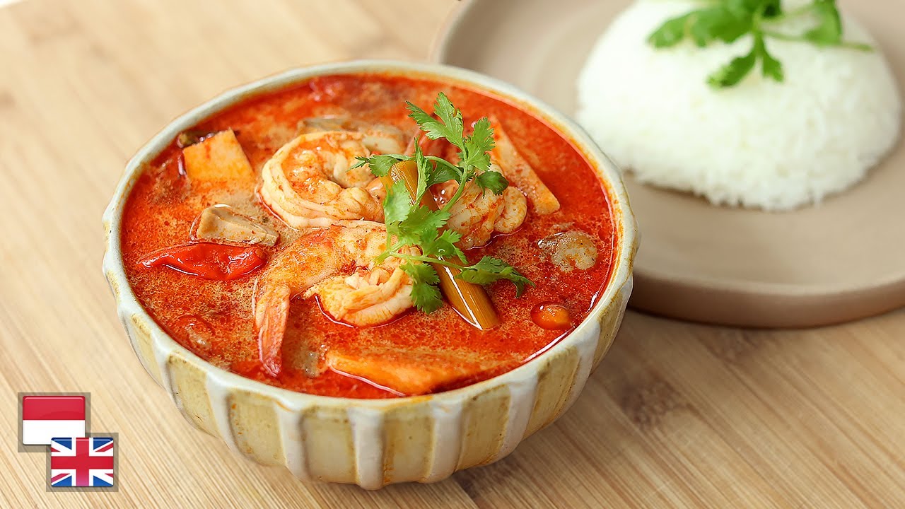 Kaldu Udang Rahasianya! Resep TOM YUM GOONG: Sup Asam Pedas Khas Thailand [100% Bahan Lokal]