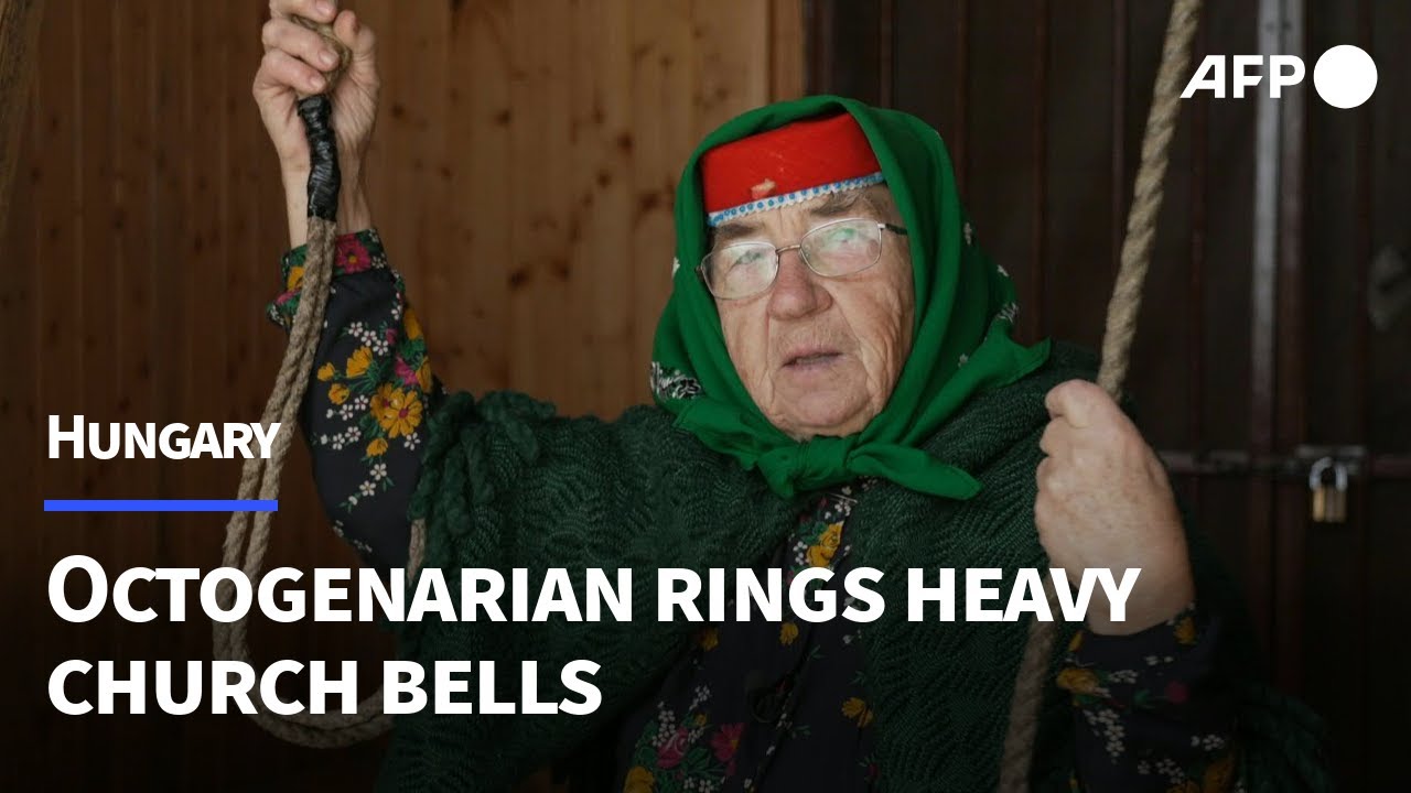 Octogenarian 'Aunty Ilonka' rings heavy church bells in Hungary | AFP