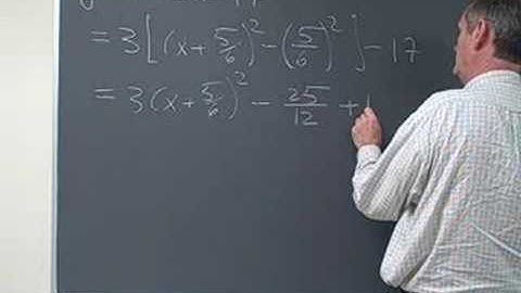 Precalculus Ma 112 Section 1.8 Completing the Square #2