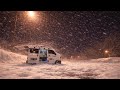 【大雪警戒】豪雪エリアで一晩|除雪基地の隣で迎える極寒ひとり車中泊