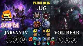 SN SofM Jarvan IV vs Volibear Jungle - KR Patch 10.16