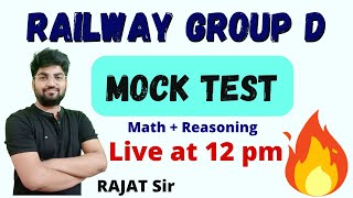 Mock Test for RRC Group D 2022 | Math By RAJAT Sir | SpeedUp Education