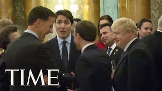 World Leaders, British Royal Seemingly Caught Gossiping About Trump At NATO Reception | TIME