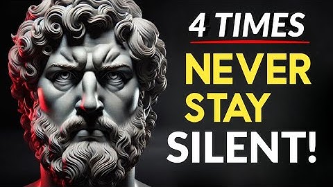 "4 Ways Never Stay Silent - Stoic Communication Method for Modern Life"