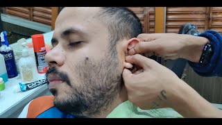 Ear Massage with Mustard Oil by Barber Bheem | Indian Massage