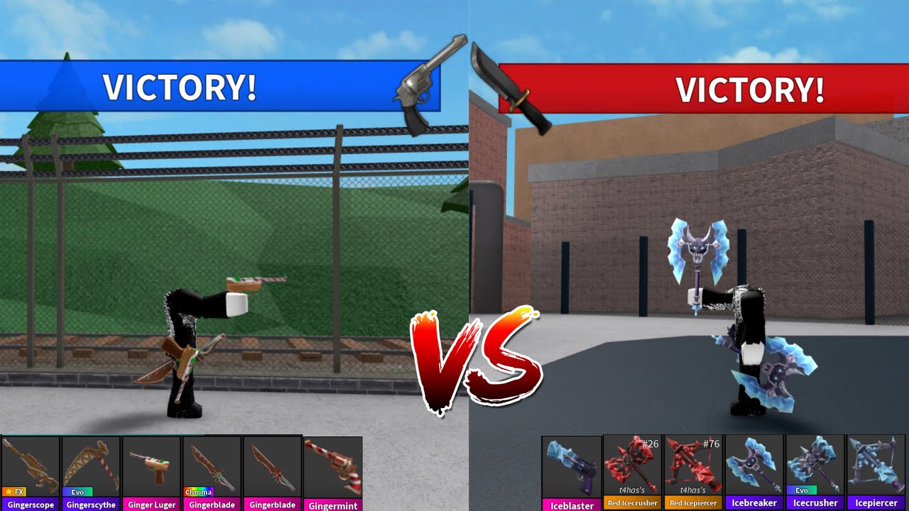 ICE VS GINGER WEAPONS IN MM2 (Murder Mystery 2)