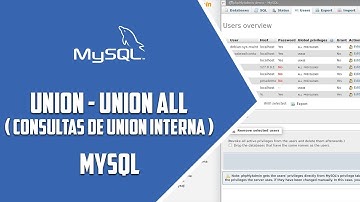 MYSQL – Consultas de unión interna (UNION – UNION ALL) – Video 15