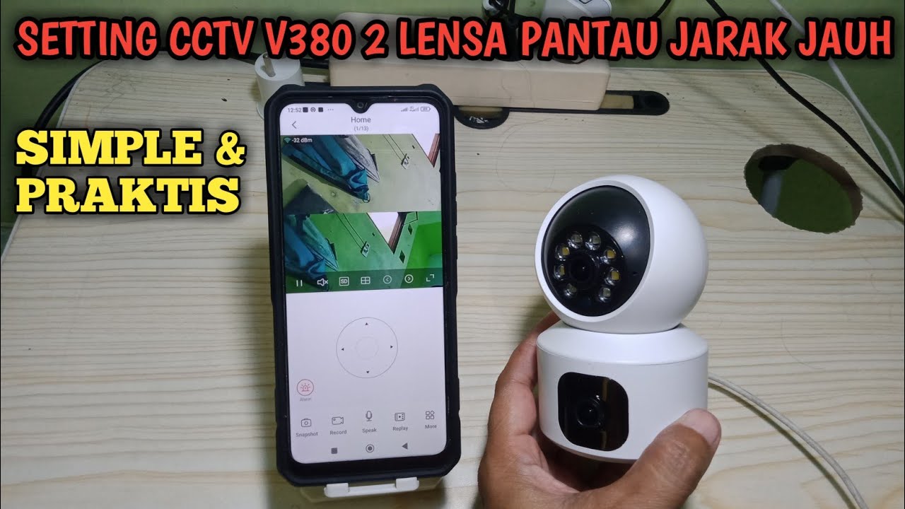Cara setting cctv v380 pro 2 lensa kamera agar bisa dipantau jarak jauh