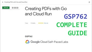 Creating PDFs with Go and Cloud Run [GSP762]