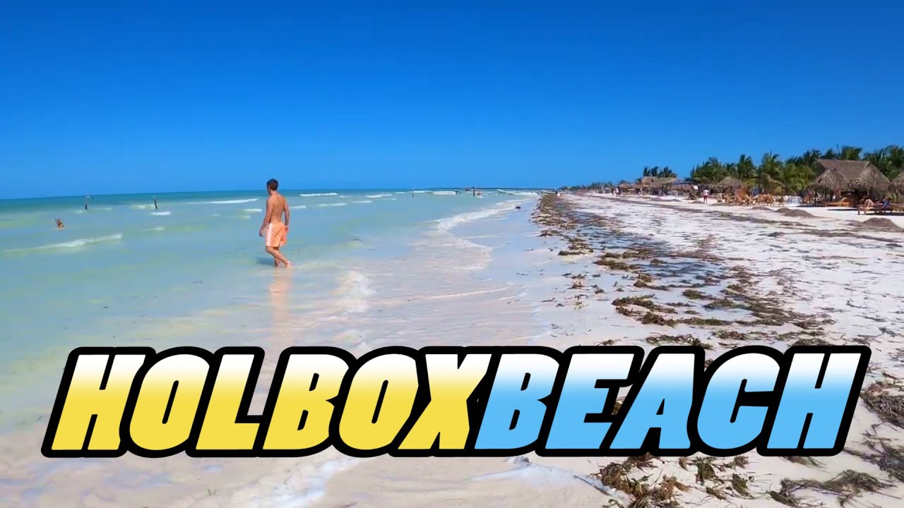 Playa HOLBOX BEACH Walking Tour - Isla Holbox - Mexico (4k)