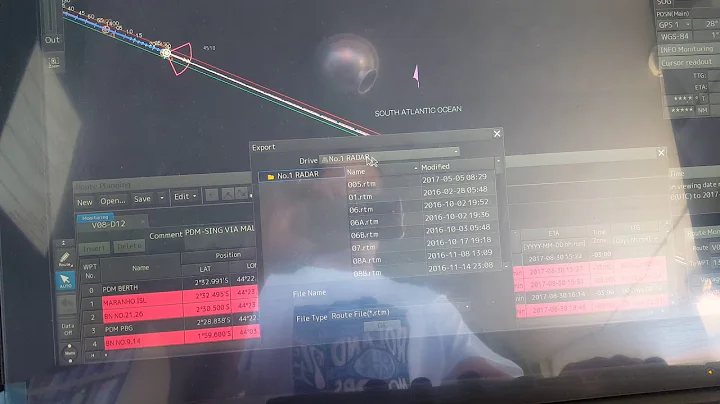 HOW TO TRANSFER ROUTE TRACK TO BOTH RADAR & ECDIS