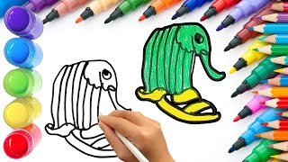 How To Draw cute Lirili Larila Drawing, Painting & Coloring For Kids and Toddlers_ Child Art 🐋🌈🎨