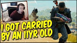 I GOT CARRIED BY AN 11 YEAR OLD!! INSANE 16 KILL SOLO DUO CLUTCH!  COD BLACKOUTS BEST YOUNG PLAYER?!
