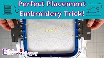 How to Perfectly Center ANY Embroidery Design in the Hoop - Elastic Band Embroidery Trick (2021)