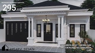 DESAIN RUMAH GAYA CLASSIC GAK NYAMPE 300 JUTAAN GARASINYA MUAT 1 MOBIL DAN 2 MOTOR