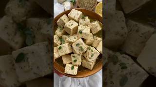 This Vegan Feta Cheese makes it SO EASY to give up dairy! #veganrecipes #foodshorts #vegancheese