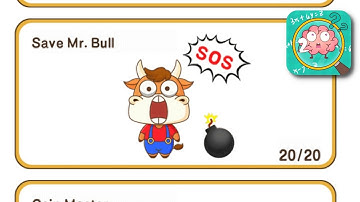 Brain Go 2 Level 1-20 All Levels Save Mr. Bull