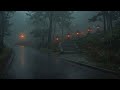 🌧️ Forest Path Thunderstorm with Lanterns • Relaxing Rain and Lightning Ambience for Deep Relaxation