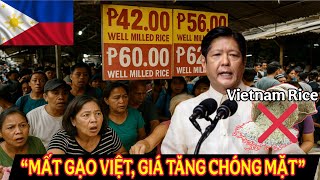 🔴 Người dân Philippines đổ xô đi mua gạo khi Việt Nam dừng xuất khẩu – Giá sốc!