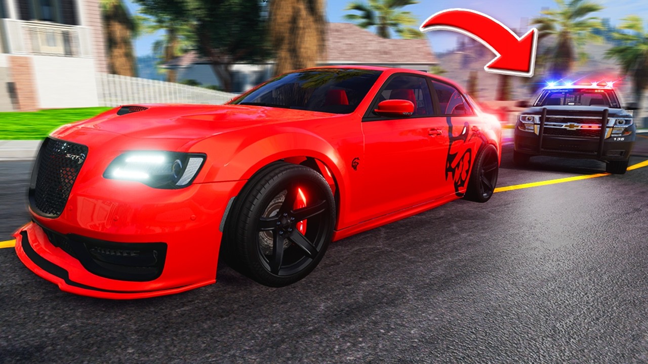 Hellcat Chrysler 300 RUNNING from COPS in BeamNG Drive - YouTube
