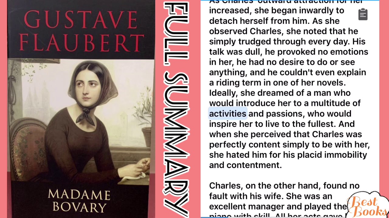 Madame Bovary Gustave Flaubert Full Summary YouTube