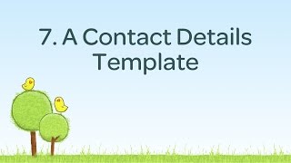 7. Contact Details Template