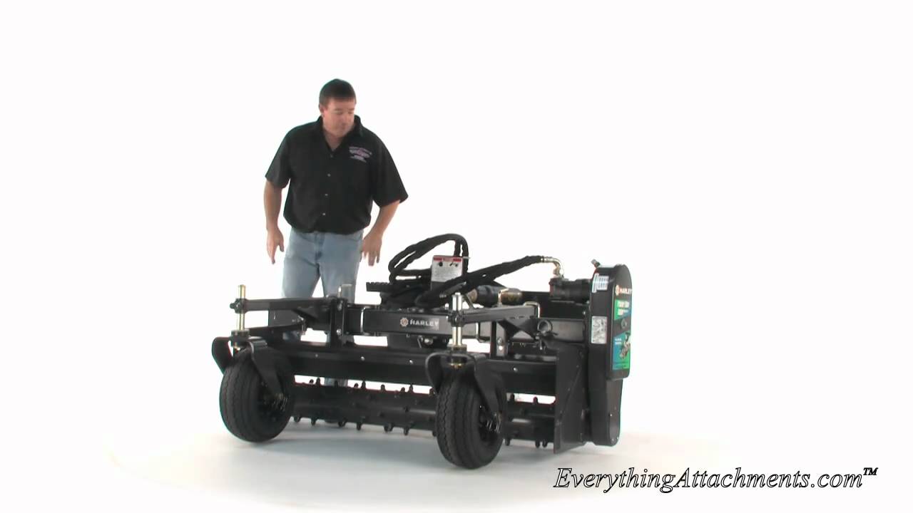 Harley Power Box Rake Model M5 for Skid steer - YouTube