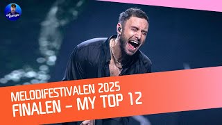 🇸🇪 Melodifestivalen 2025: Final - My Top 12