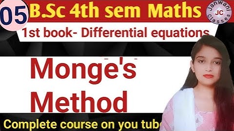 B.Sc 4th sem || Monge