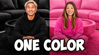 Brother Vs Sister Surviving in One Color For A Day!