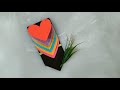 Diycolourful heart waterfall cardpull me waterfall cardbest gift cardtried with different shape