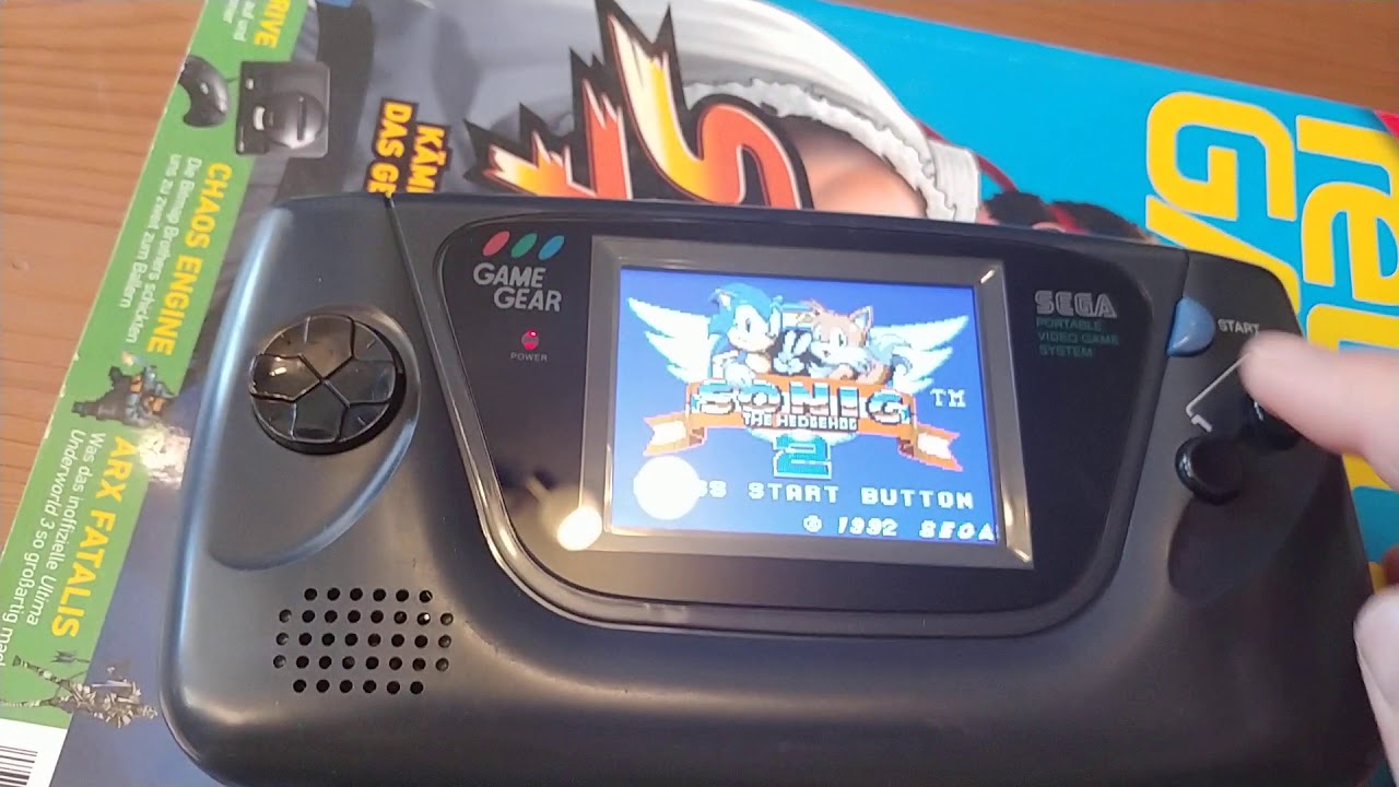 Sega Game Gear with new LCD screen upgrade and new protective glass