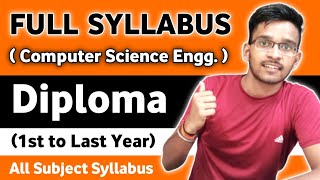 Full Syllabus - Diploma Computer Science Engineering (Polytechnic)। Computer Science Subject Diploma