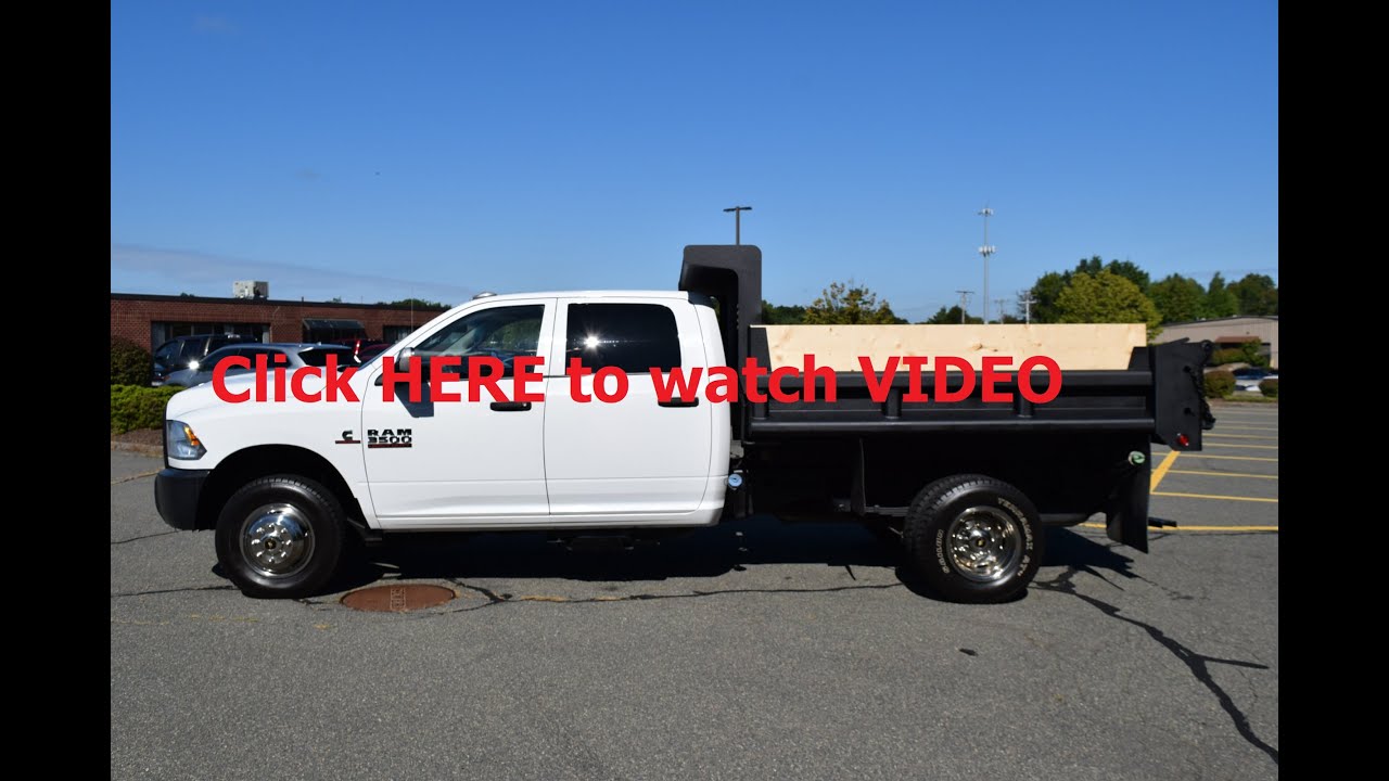 2014 RAM 3500 Crew Cab Dump Truck Cummins Diesel - YouTube