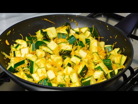 Быстрое Блюдо из Кабачков на сковороде. Очень вкусно, Самый Простой Рецепт!!! Жареные кабачки!