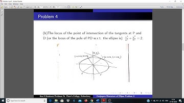 Conjugate Diameters of Ellipse: Problem 4(b)