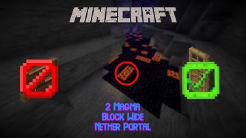 Minecraft: No Iron & Fence Gate Magma Ravine Portal