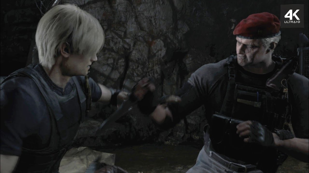 Resident Evil 4 - Krauser Boss Fight (4K 60FPS) 